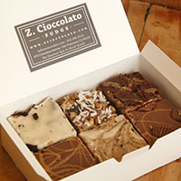 A box showing 6 decorative chocolates