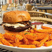 Burger and fries